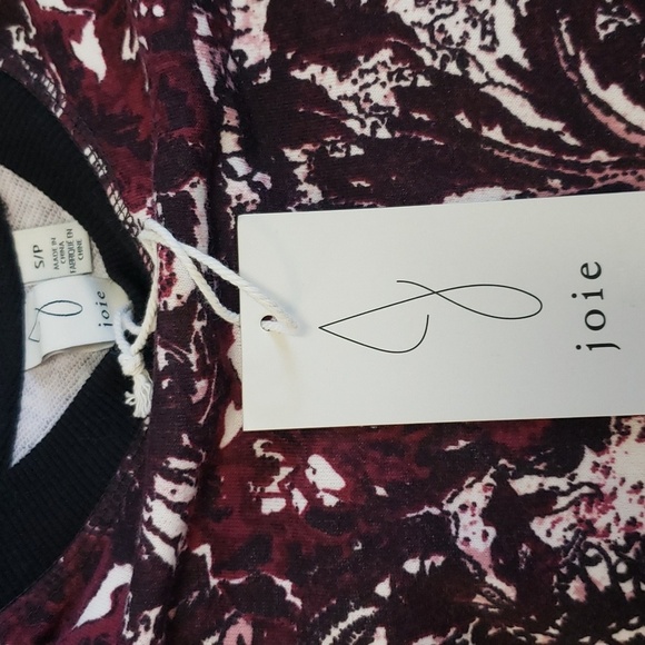 Joie NWT Cropped Sweatshirt with Thumbhole Cuffs, Small - Picture 2 of 7